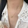 18K Gold-Plated Sterling Silver Fortune Bead Necklace - Luxury Laser Carved Women's Clavicle Chain