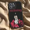 H-Hellsing Anime Cool Phone Case for iPhone 16 15 14 13 Pro Max 11 12 Plus Leather Silicone Cover