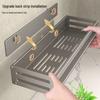 Aluminum No-Punch Wall-Mounted Bathroom Shelf
