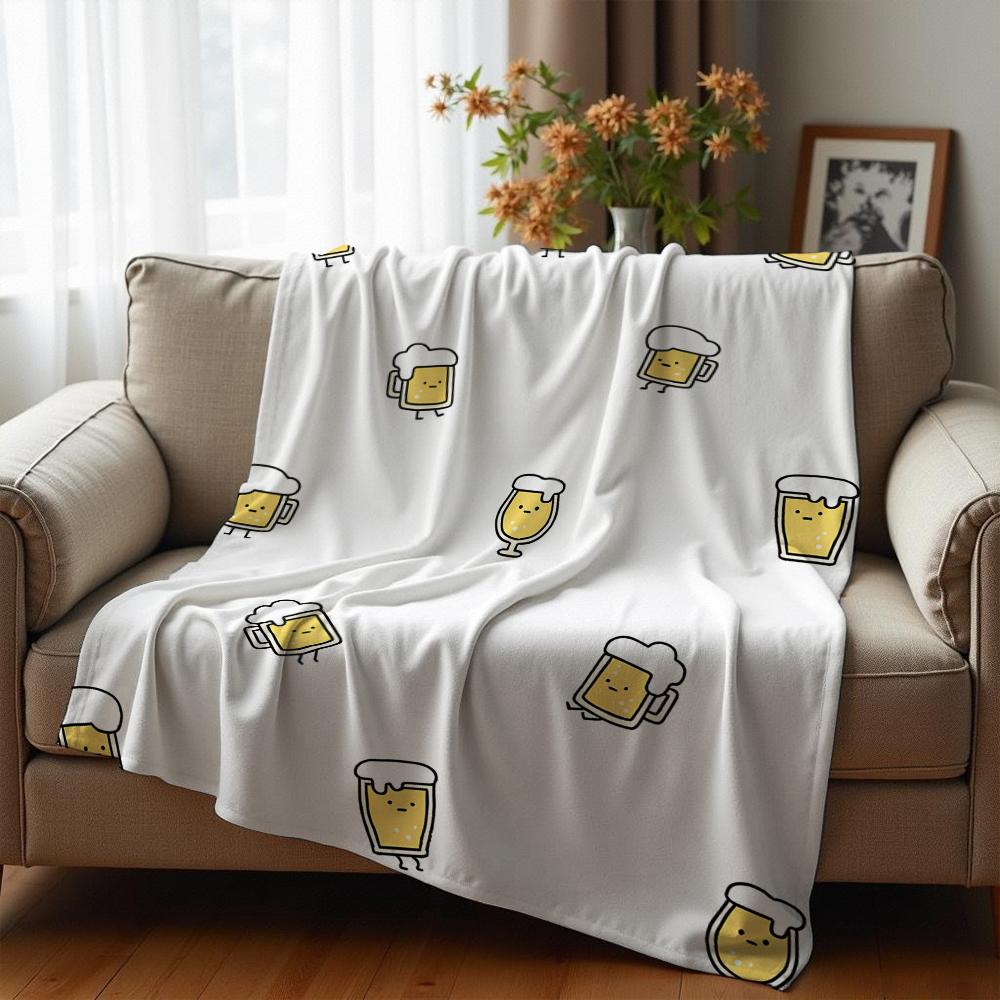 Cute Carrot Floral Anime Cartoon Flannel Blanket Soft Warm Throw for Bedroom Sofa Car Kids Holiday Gift