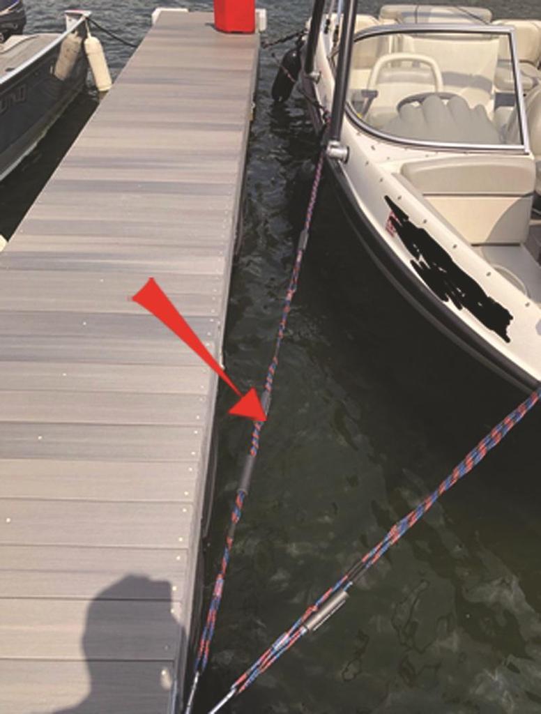 Elastisches Anker- und Festmacherseil für Schlauchboote und Wassersport