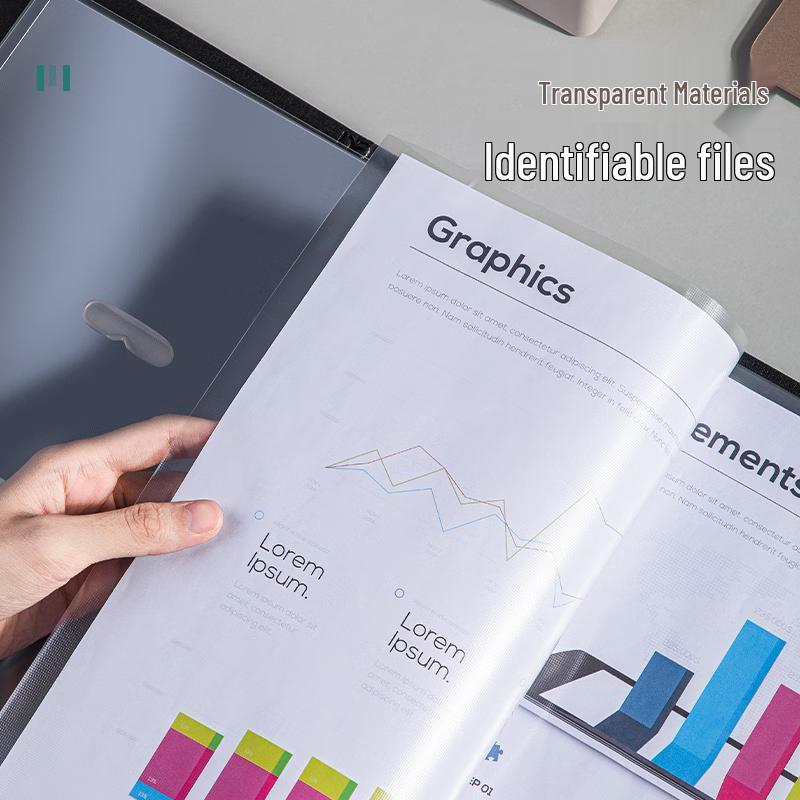 Deli A4 Textured 11-Hole Document Inner Pages