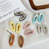 2 Stück/Set Acetat Haarspangen Bunt Klein Ausgehöhlt Oval Geometrisch Haarspangen Seitenstecker Haarnadel Damen Haarschmuck
