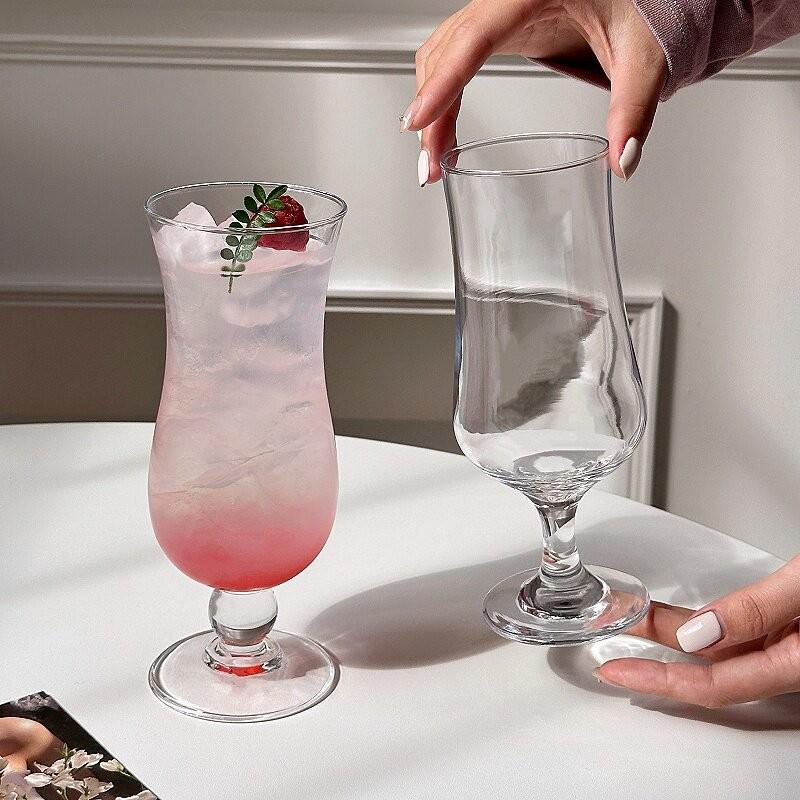 Instagram-berühmter Glasbecher, Transparenter Glas-Wasserbecher, Saftglas, Ästhetisch ansprechend, Cocktailglas, Geschenk