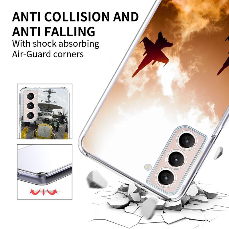 Military Aircraft Warship Fighter Phone Case For Galaxy A14 A24 A34 A54 Samsung A02S A12 A22 A32 A42 A52 A72 A13 A33 A53 5G A03