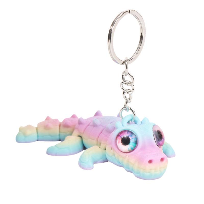 3D-gedruckter Krokodil-Schlüsselanhänger Niedlich Für Damen Herren Taschendekoration Rucksackanhänger Partygeschenk Auto-Schlüsselanhänger Zubehör