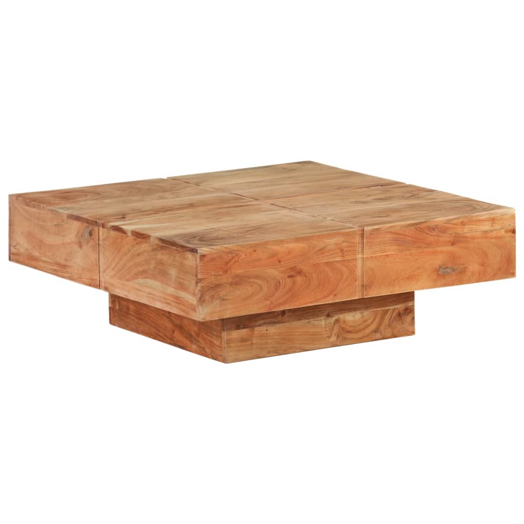 Coffee Table 80 x 80 x 28 cm Solid Acacia Wood