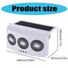 Car Window Fan Auto Cooler Radiator Exhaust Fan Air Vent Radiator Solar Powered