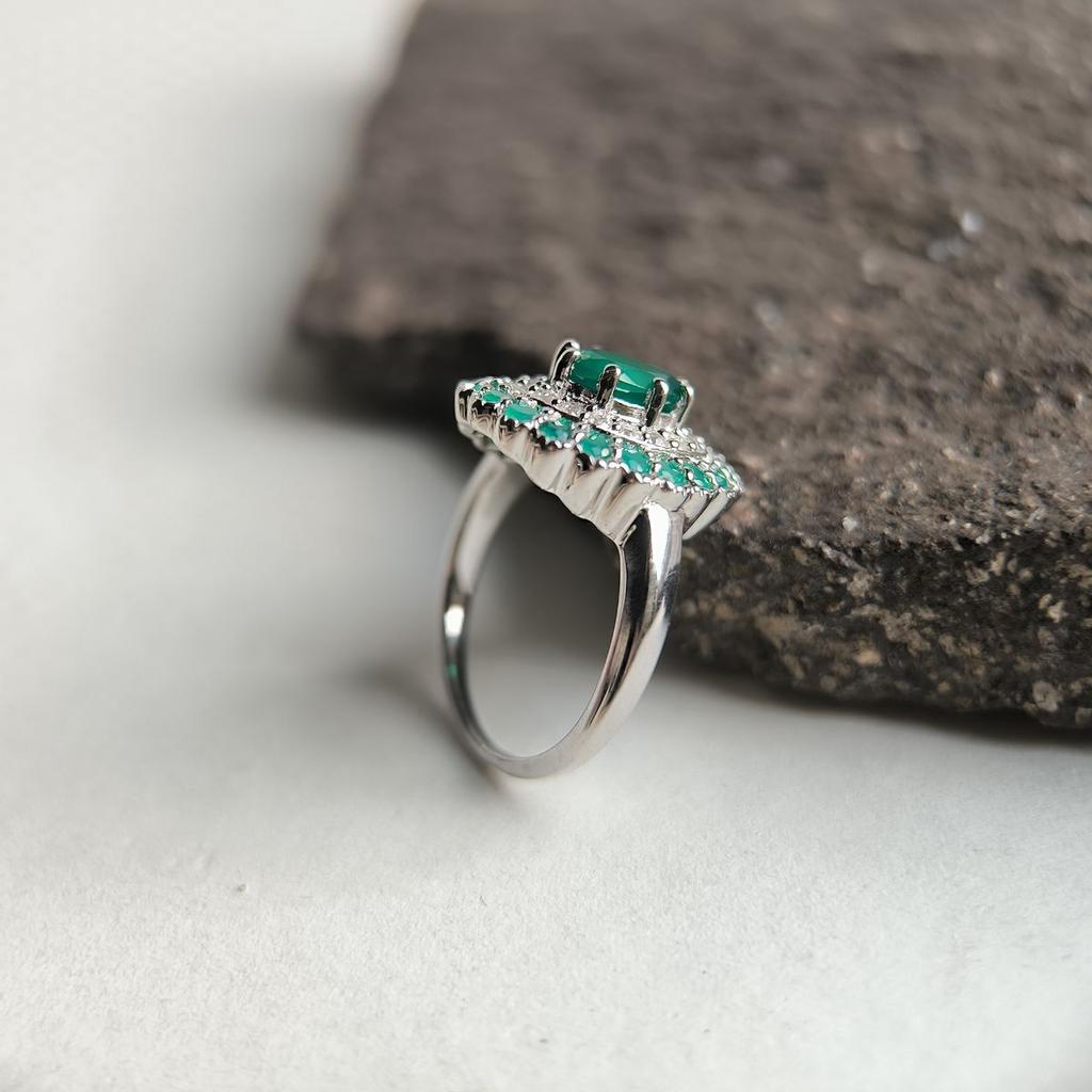 Silver Ring with Natural Agate 2.228ct, Item Weight 6.52 G (2196242)