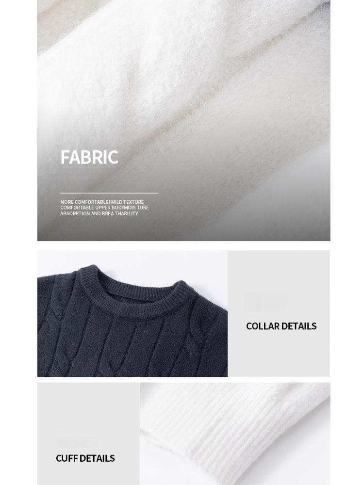 Pullovers Long Sleeves Sweaters Unisex Sweater Paragraph Autumn and Winter Gradient Colour Tops Couples Loose Pullover Round Neck Bottoming Knit Shirt