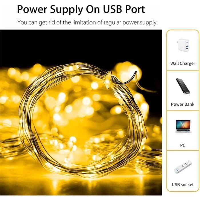 Guirlande lumineuse - WALCHO - 120 LED - 12m - Blanc chaud - Étanche IP65