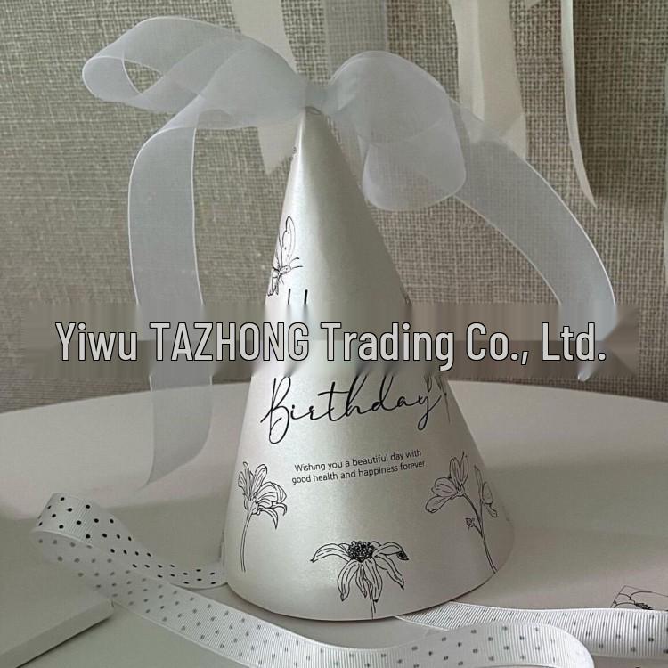** Forest-Themed Floral Birthday Hat for Kids ** Material: Paper