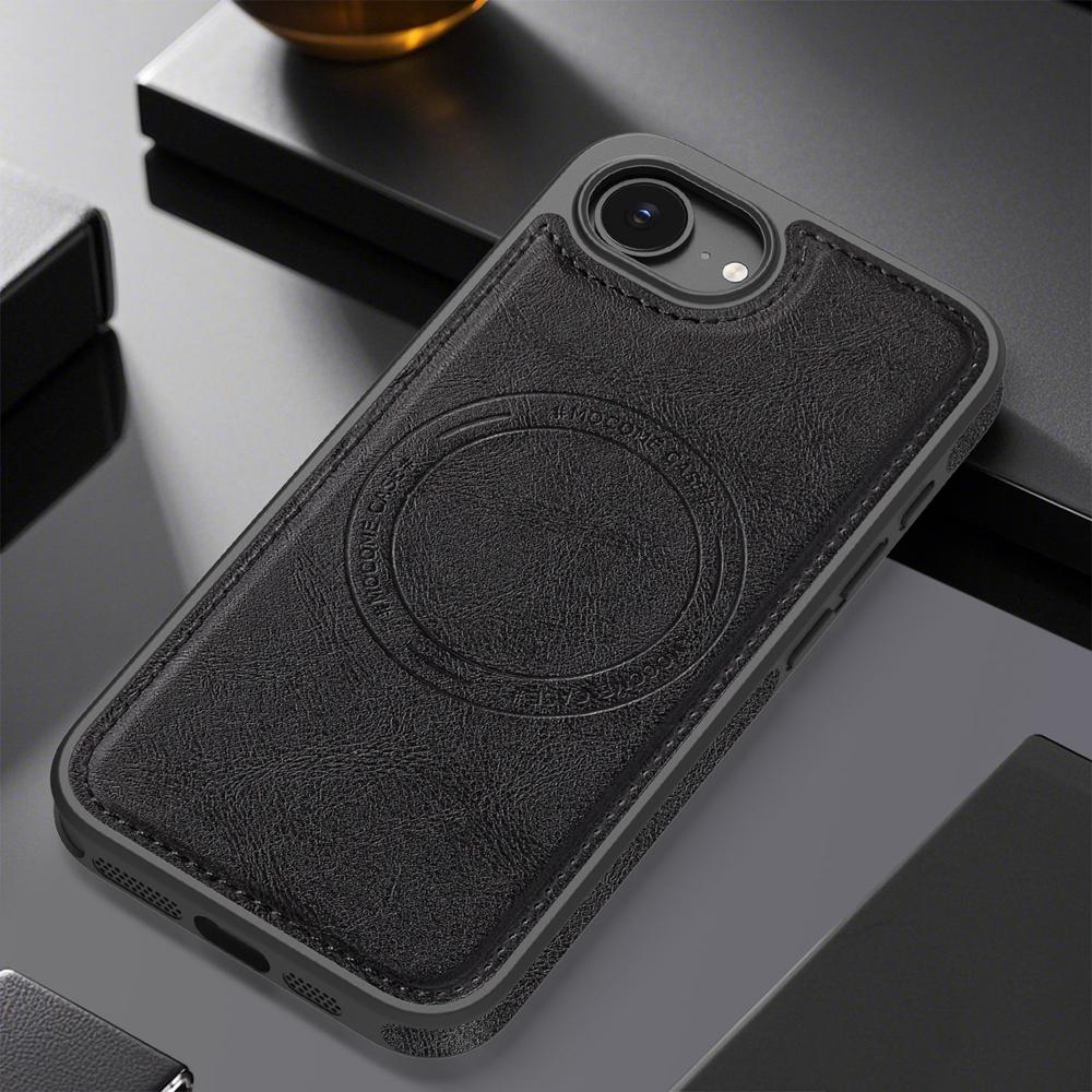 KEYSION Luxuriöse Retro PU-Lederhülle mit MagSafe für iPhone 17e 16e Magnetische stoßfeste Handy-Rückseite für iPhone 16e 17e 2026