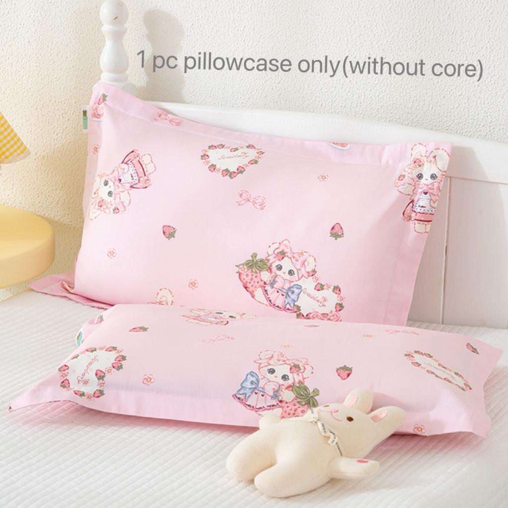 1 Pc Cotton 200TC Twill Euro Size Pillowcase 40 x 60 cm floral Print Pillowcover with Envelope Closure,without core