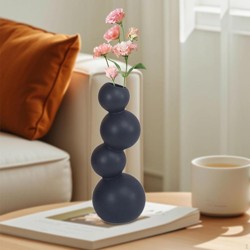 Ceramic Floral Container, Basic Flower Holder, Centerpiece for Home Use, Shelf Or Desk Display