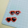 42mm Kawaii Resin Cabochon Heart Sunglasses Shape Flatback Button Patch Sticker Hair Jewelry DIY Material