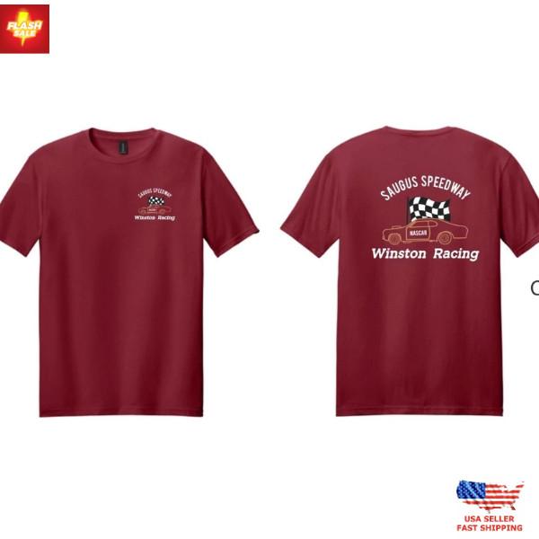 Трендовая футболка VINTAGE SAUGUS SPEEDWAY NASCAR WINSTON RACING LOGO - SANTA CLARITA Унисекс XXXL
