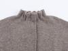 Grey Ribbed Lace-Trim Knit Jacket & High-Waisted Skirt - Women's Autumn/Winter European & American Style