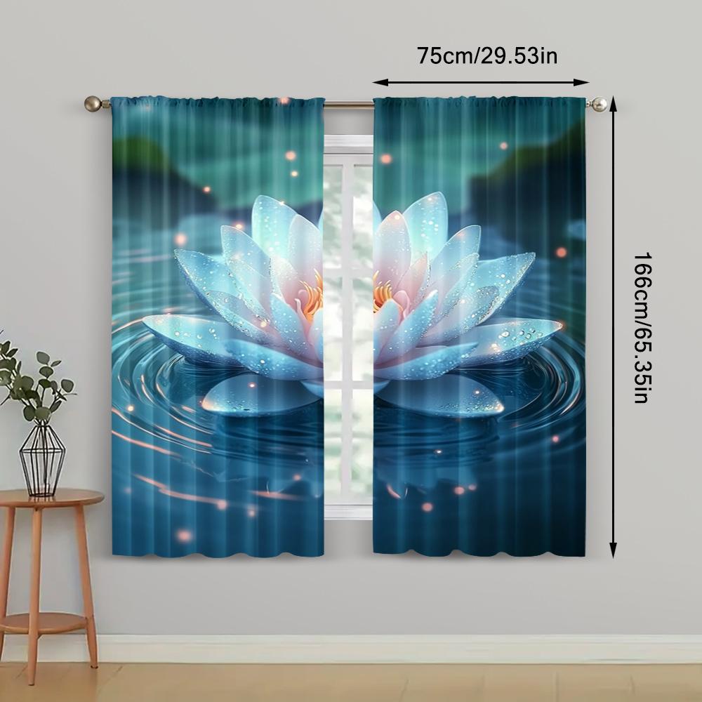 2 st, Draperier Lotus Ljusfilter Familjefest Lämplig för Klassrumsdekoration