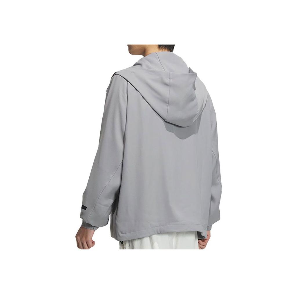 adidas Wuzong Serie Wasserabweisende Weiche Kapuzenjacke Herren Jacken Eisgrau JL9354
