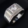 Men's Retro Luxury Large Diamond Ring - European & American Style, R4488