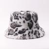 Autumn and Winter Zebra Print Leopard Print Plush Bucket Hat Cold Protection Ear Basin Hat Warm Bucket Hat