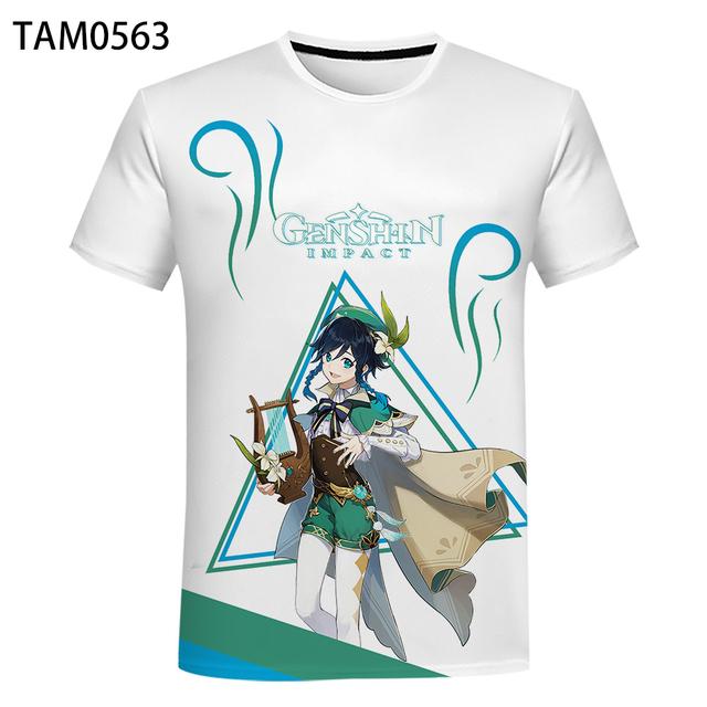 Summer Game Genshin Impact 3d Printed Children's T-shirt Fashion Casual Hip-hop Harajuku Kids Short Slee T Shirt O Neck Tops