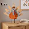 Desktop Figurine Decorations Thanksgiving Turkey Decoration, Wooden Standing Ornament, Autumn Tabletop Gift Souvenirs Centerpiece for Fall Harvest