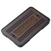 Double-Layer Wooden Tea Tray Engraved Floral Rectangular Food Safe Wood Tray Ideal for Home Tea Party Gifting Occasions