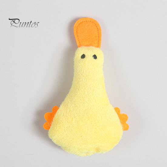 Teaser Cat Pet Duck Toy Cute Shape Contains Catnip Sound Paper Included Teeth Cleaning Clear Stomach Emotional Comfort PP Cotton Plush for Home