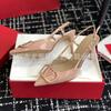 High Heels Women's Shoes New Metal Buckle Pointed Single Shoes Patent Leather Bag Head Rear Empty Stiletto Sandals