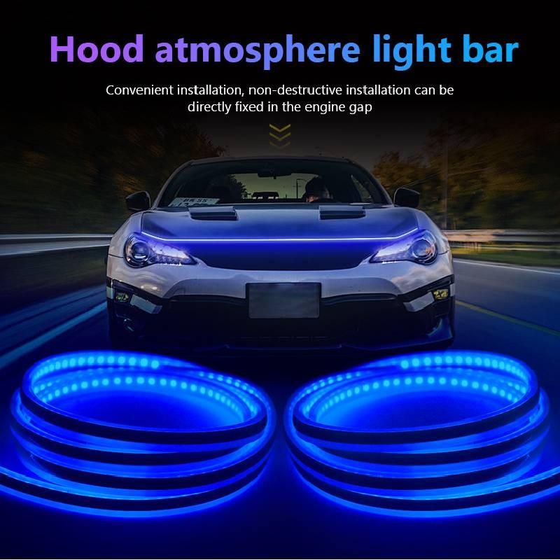 Running Car Daytime Light Bar Flexible Led Hood Light Waterproof Decoration Car
