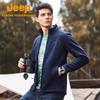 JEEP Men's Fleece Stand Collar Cardigan Sweatshirt