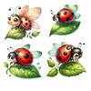 Cute Ladybug Cartoon Car Sticker Waterproof Styling Automobiles Motorcycle Exterior Accessories Vinyl Decals Y209