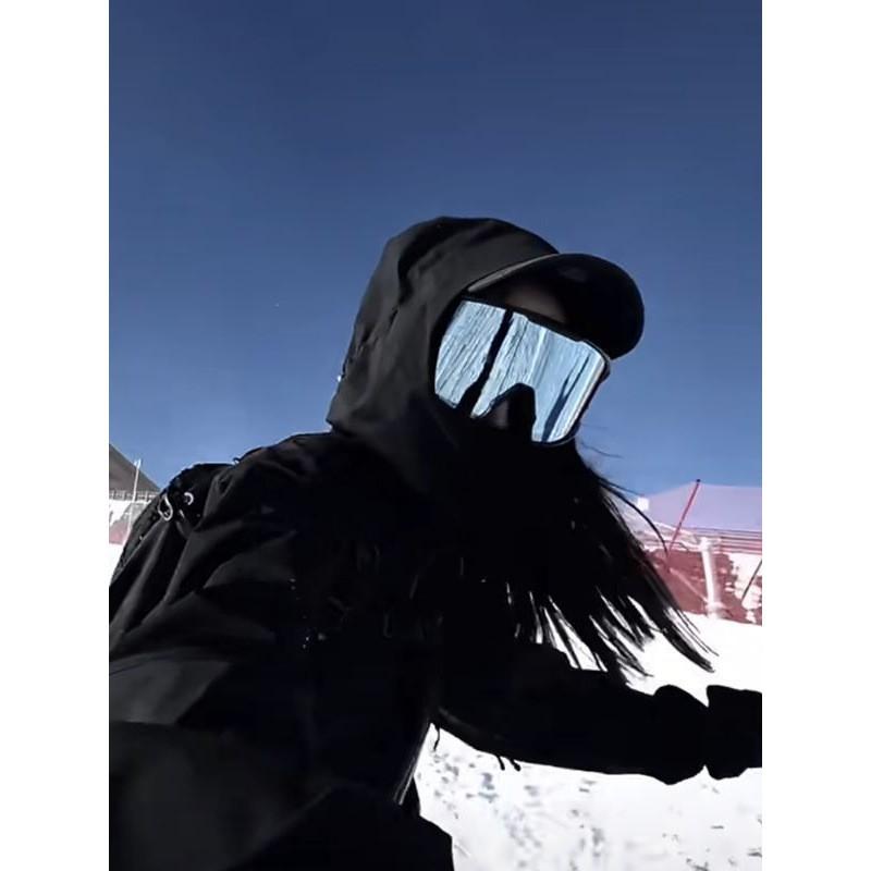 Large Frame Ski Mountaineering Goggles Men Women Windproof Anti-Glare Outdoor Sports Snow Glasses