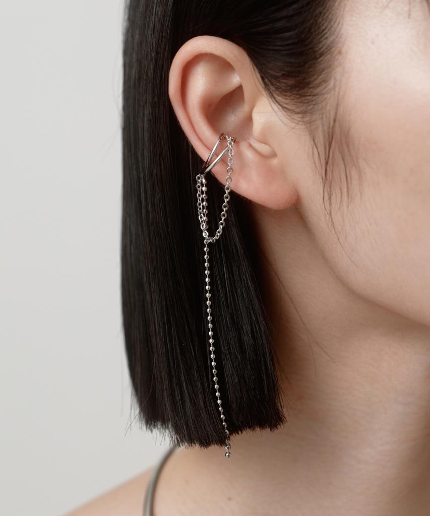 Novice Tokyo Long Chain Ear Cuff / Silver