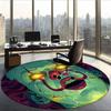 Pennywise (33) Round Office Rug Decorative Floor Rug for Office Bedroom Living Room and Home Space