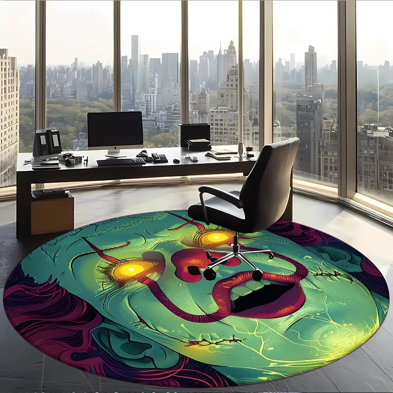 Pennywise (33) Round Office Rug Decorative Floor Rug for Office Bedroom Living Room and Home Space