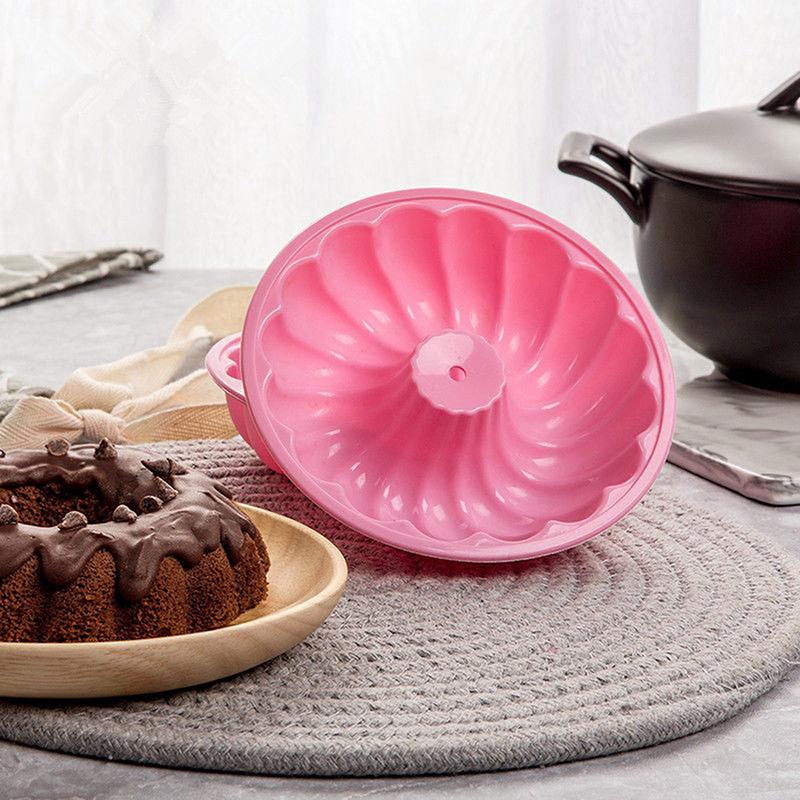 

Силіконова форма для кексу Шифон - Гнучка антипригарна форма Bundt, безпечна для духовки, інструменти для випічки 1pc