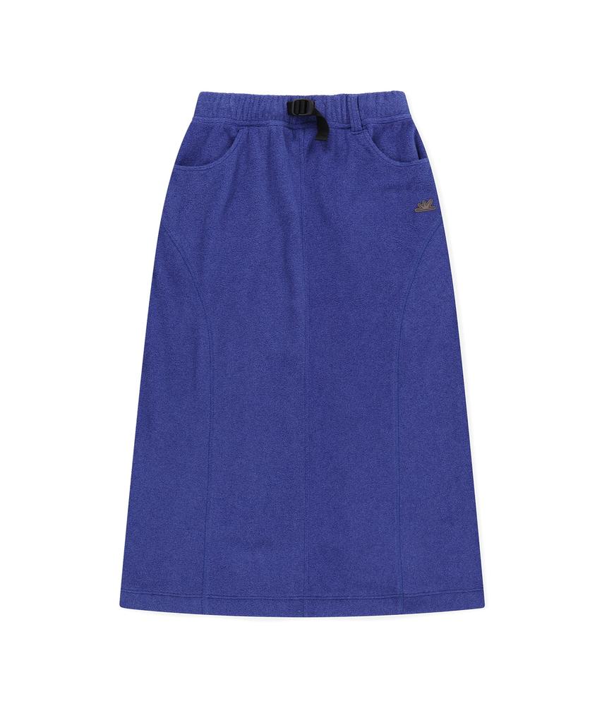 Sseonleobeutueo Fleece Long Skirt Blue