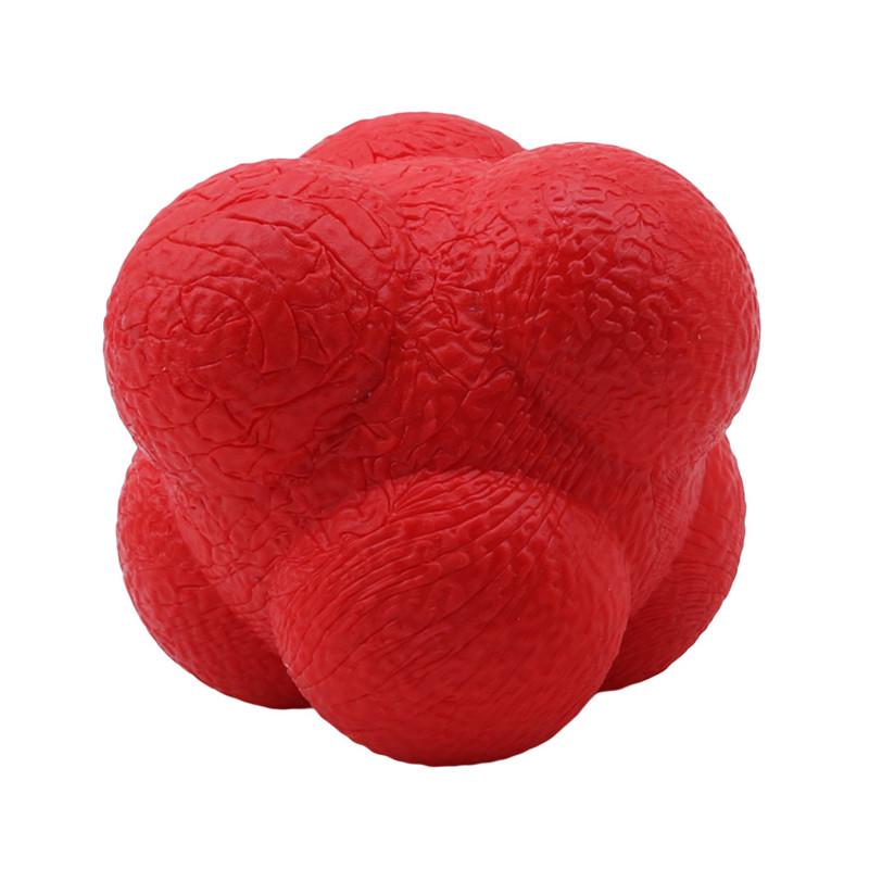 55cm Hexagonal Reaction Ball Silicone Agility Coordination Reflex Exercise Active Fitness Training Ball