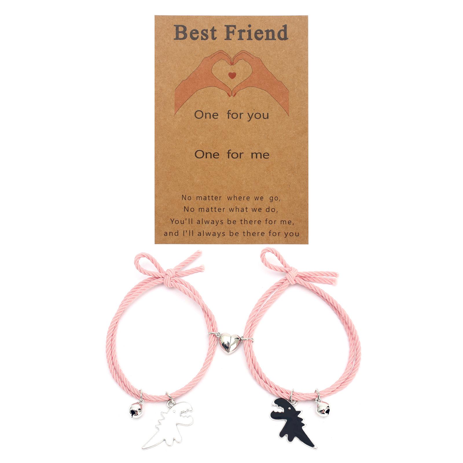 

Парные браслеты-магниты в виде сердца динозавра 2023 года с дизайном резинок для мужчин и женщин