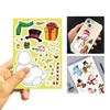 Festives Snowman Design PVC Puzzle Stickers Set Of 24 Removable Waterproof Tablet Skin Decals