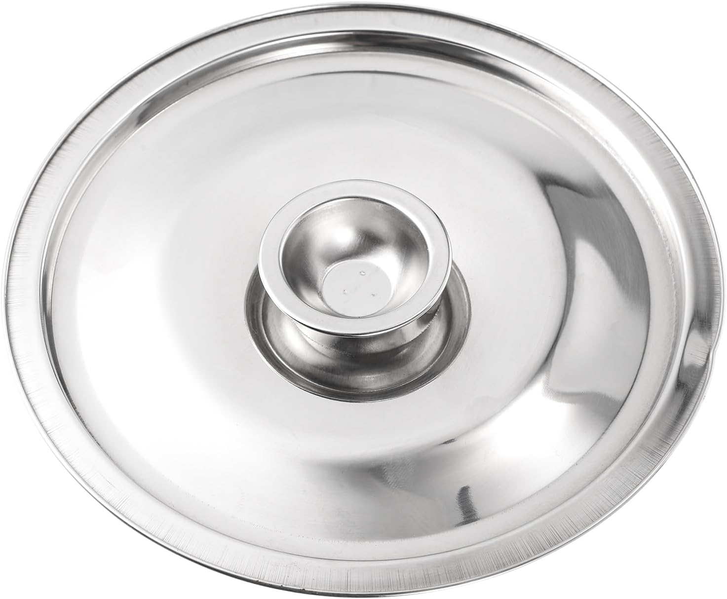 

10/24 Cm Round Pot Stainless Steel Cover Kitchen Universal Food Cover Thick Bottom Pot Cover Reusable Kitchen Supplies