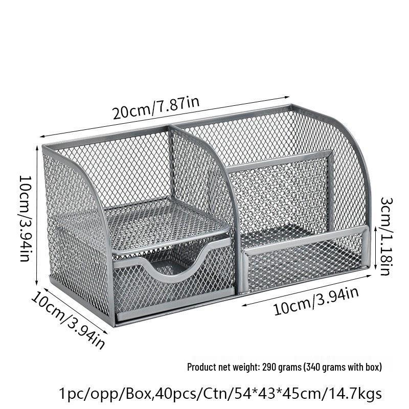 

Little Seven Desktop Pen Holder - Office Stationery Organizer with Multiple Compartments