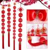 Mercerization Lantern String Tassels Decorative Ball String Red Lantern Hangings  Chinese New Year