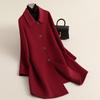 Woolen Autumn New Coat Women's Loose Large Size Women's Clothing Age-reducing Fashion Medium and Long Woolen Coat Wool