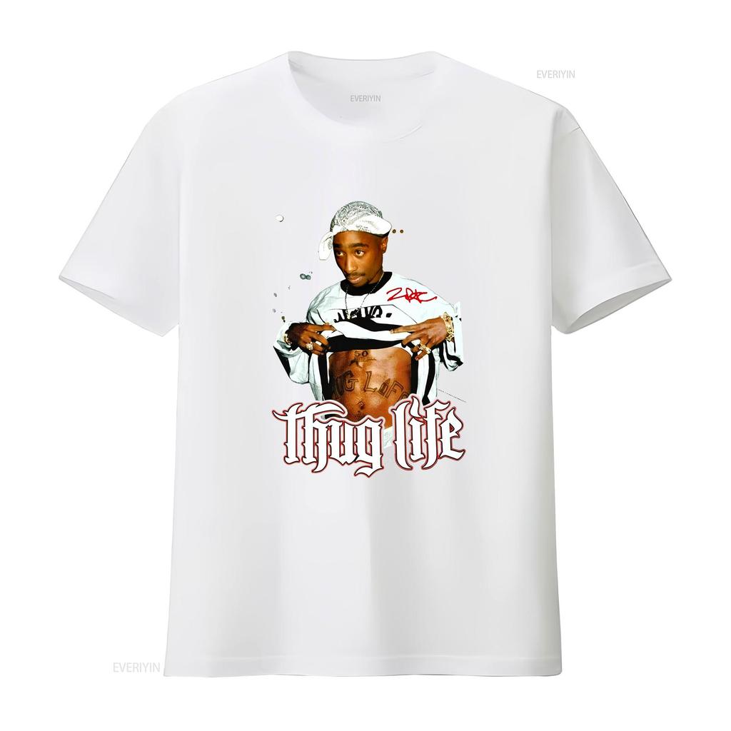 Hot 2Pac Thug Life T Shirt Cotton Black All Size THA720 Vintage Washed Soft Homme Stretched Top For Everyday Wear Graphic