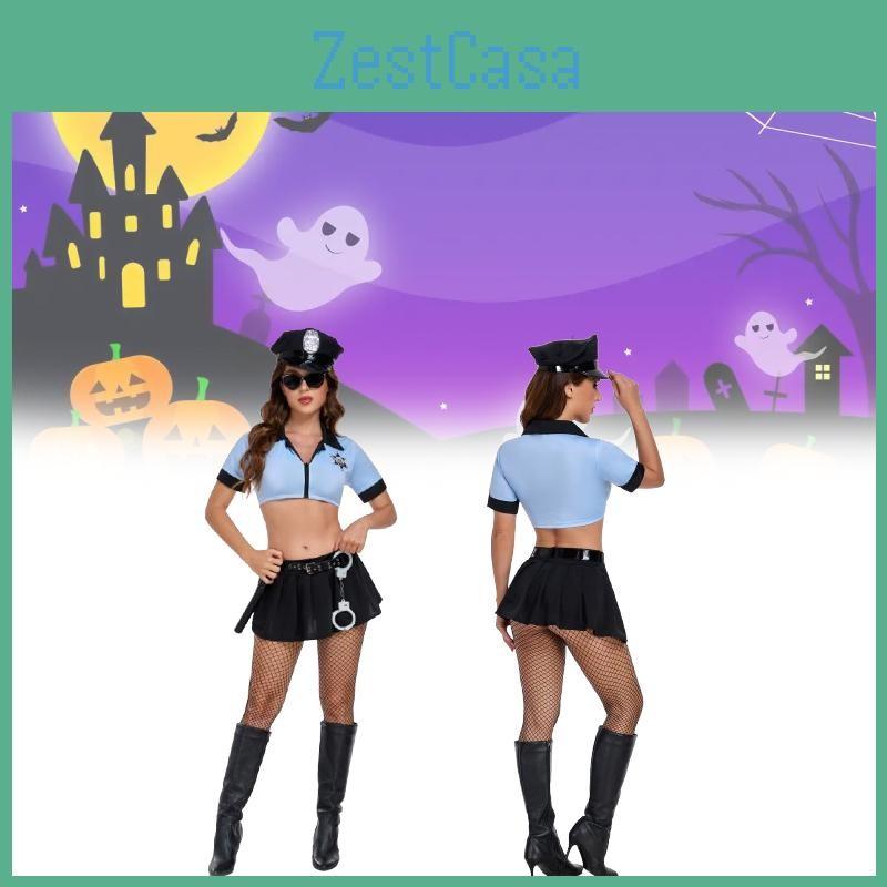 Police Sexy Costume For Women Halloween Roleplay Cop Uniform Lingerie Outfit
