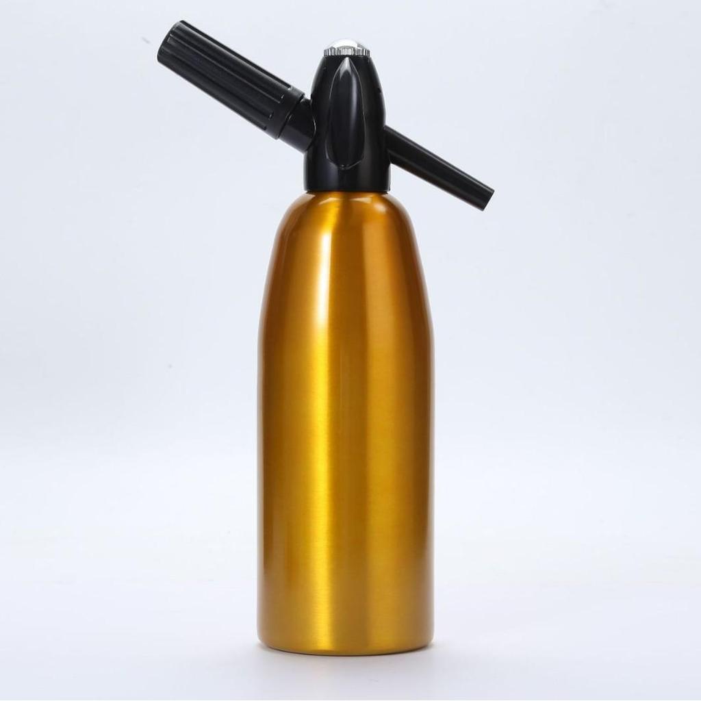 Pistola Sifão de Refrigerante de Alumínio - Fabricante de Água com Gás de 1000ML para Cocktails